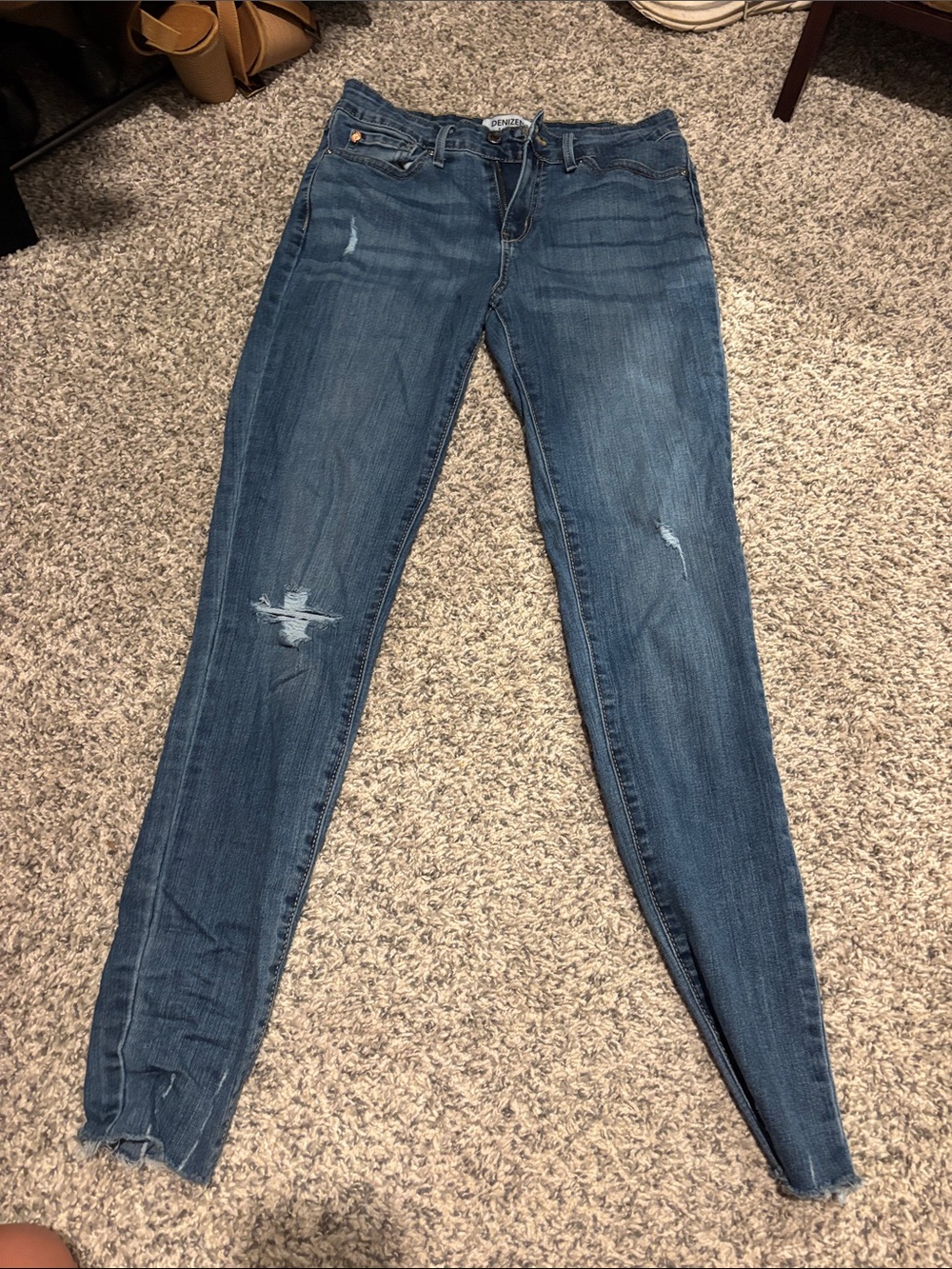 Denizen from Levi's Women's Blue Distressed Skinny Jeans